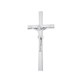 Crucifijo Monumental de Latón, 44,5 × 20,5 cm